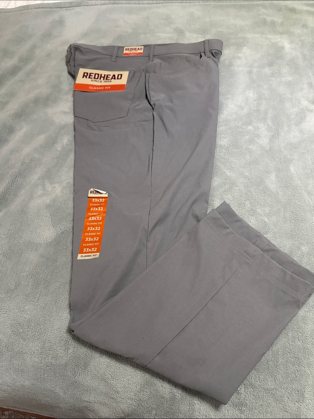 RedHead Men's Gray Straight-Leg Chinos
